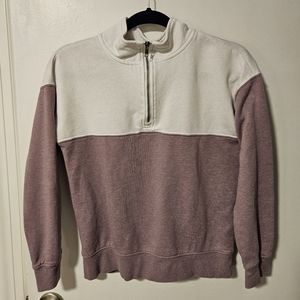 Hippie Rose Quarter Zip, Dusky Purple Size XS